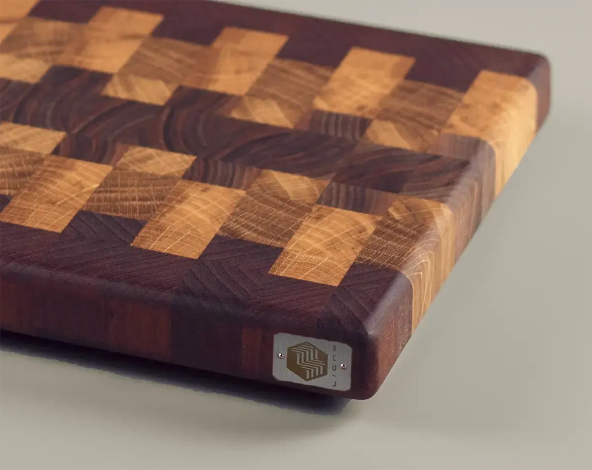 tabla de cortar end grain calida